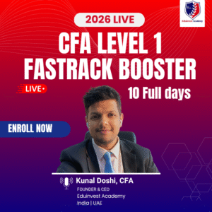 CFA Level 1 β FastTrack Booster <span style="color: #CB0000;"><br>(LIVE Online)</span>